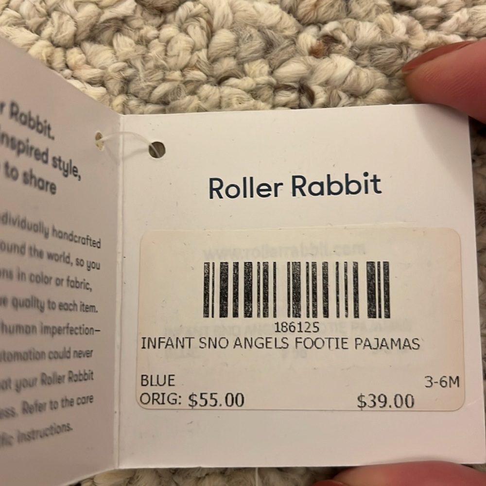 Roberts Roller Rabbit infant sleeper - Picture 3 of 3